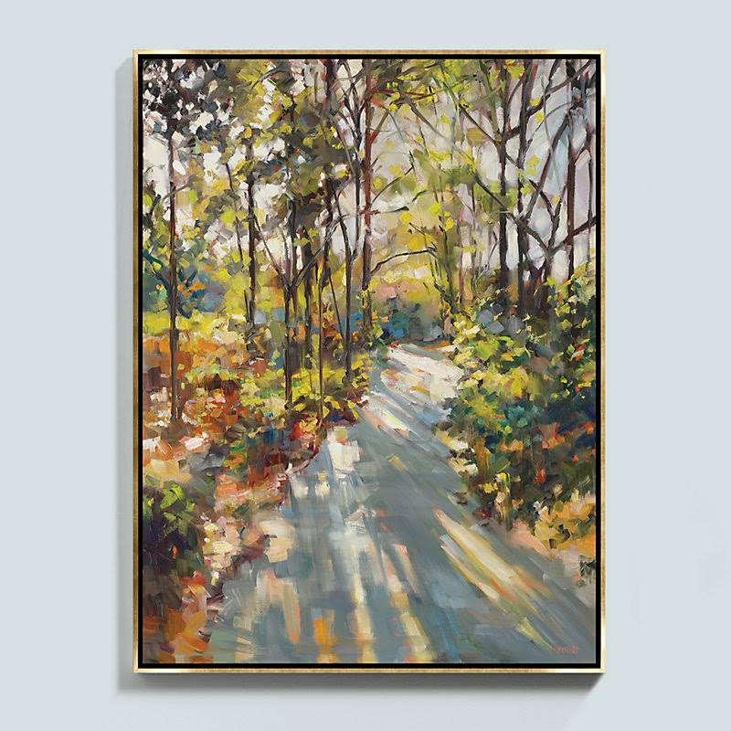 A Sunlit Stroll Framed Canvas 40x22 x 30x22 - Ballard Designs