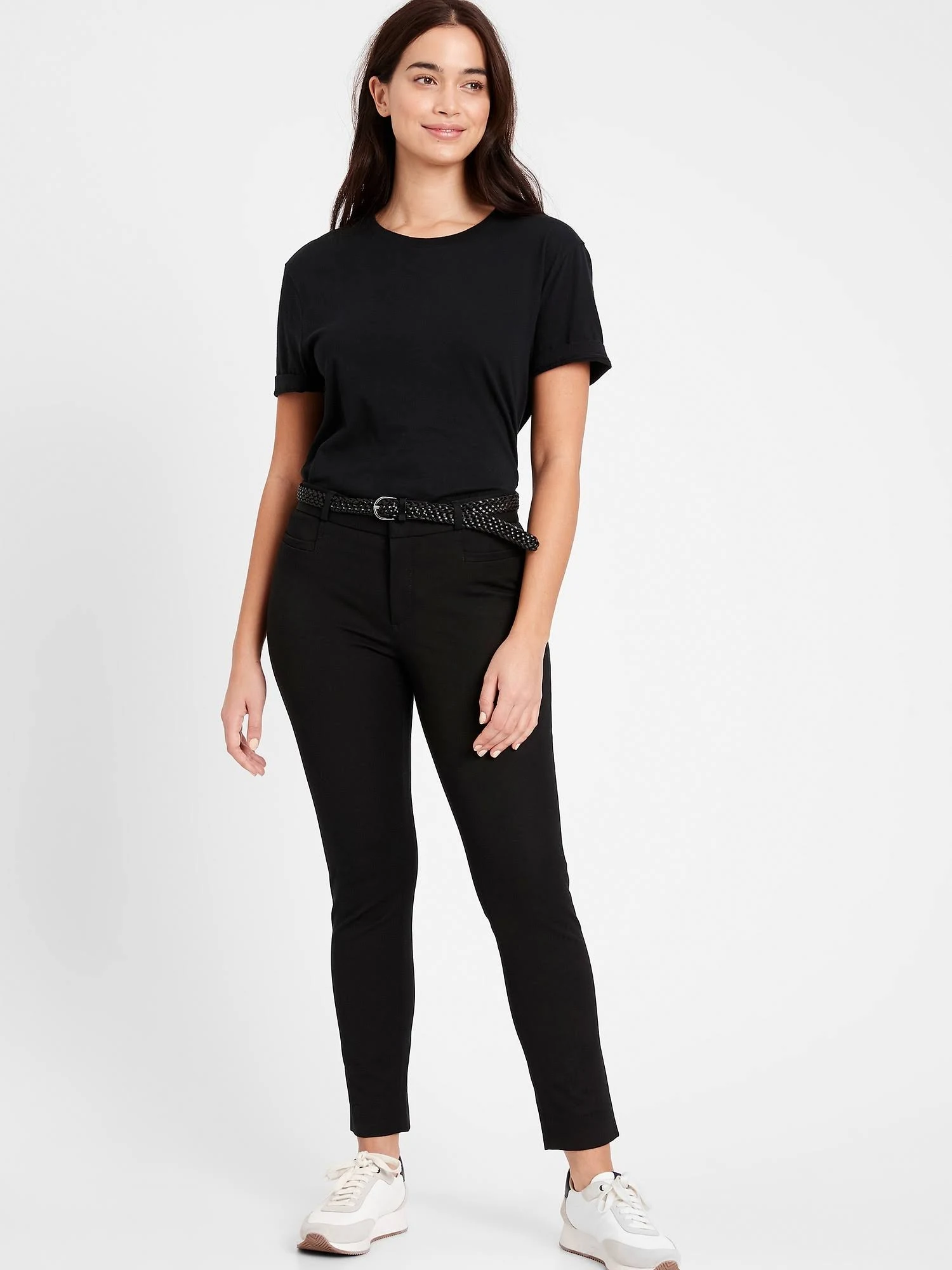 Banana Republic Women's Curvy Mid-Rise Skinny Sloan Pant Black Size 8 Regular