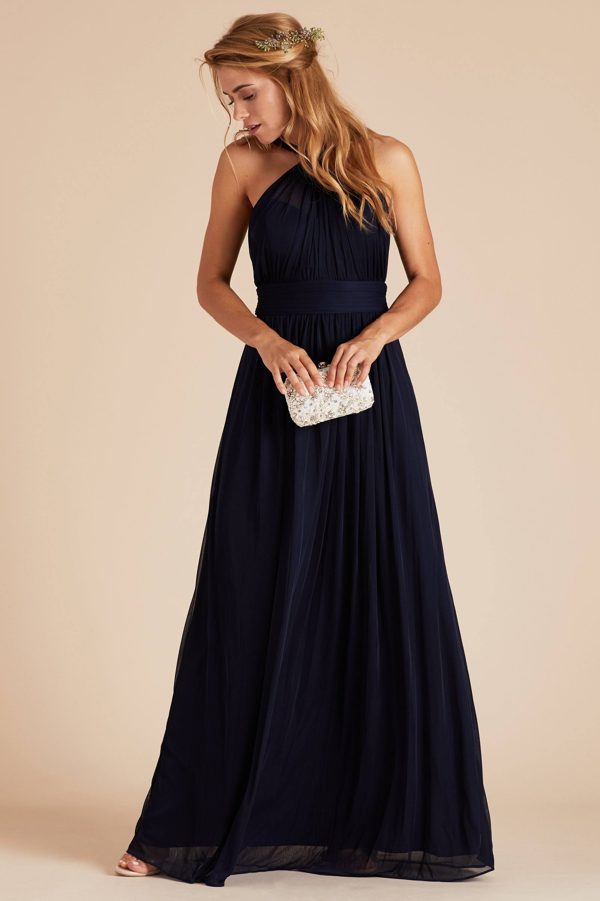 Birdy Grey Kiko Bridesmaid Dress in Navy Xxs / Navy