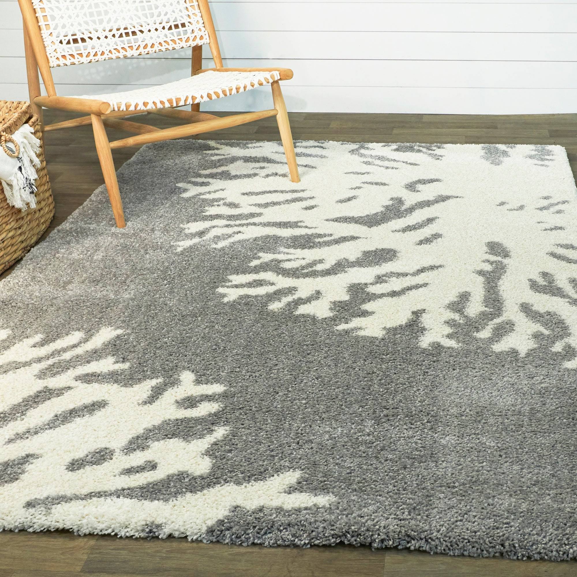 BALTA Sarasota Grey 8 ft. x 10 ft. Coastal Shag Area Rug