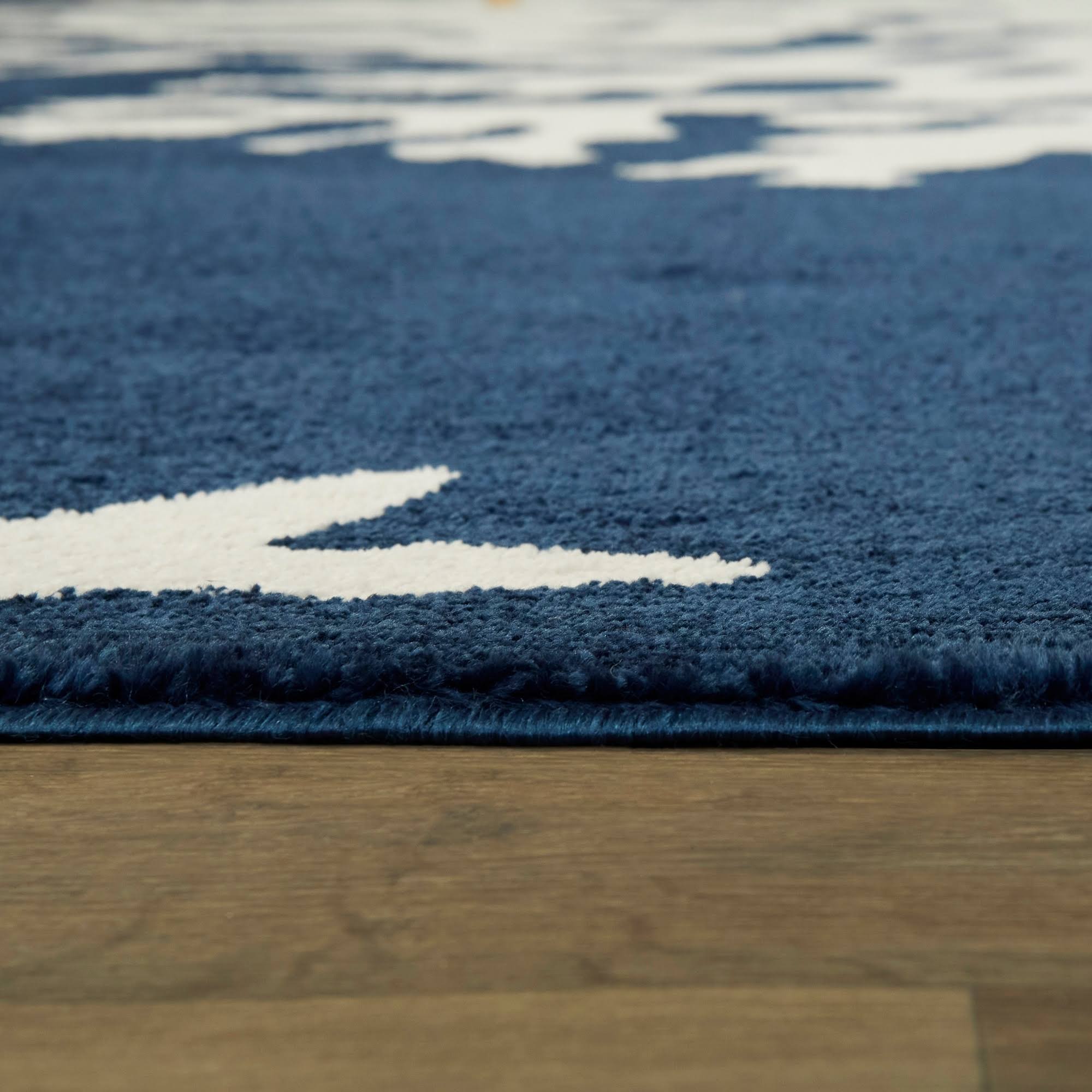BALTA Alcester Navy 8 ft. x 10 ft. Coastal Coral Area Rug, Blue