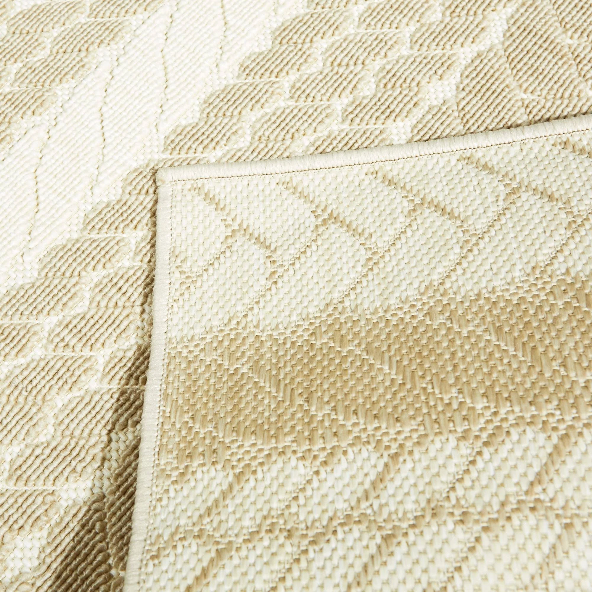 Caldwell Nautical Stripe Indoor/Outdoor Area Rug - 2&7x22 x 7& Runner - Tan