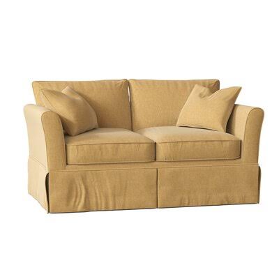 Lovie 63x22 Flared Arm Loveseat Birch Lane Body Fabric: Nobletex Gold