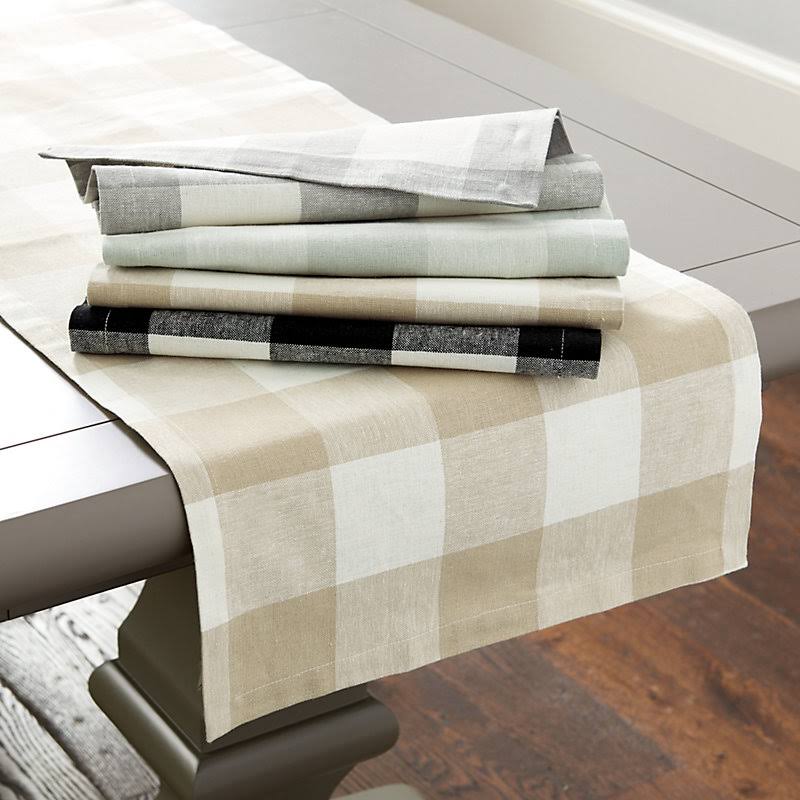 Buffalo Check Table Runner Gray - Ballard Designs