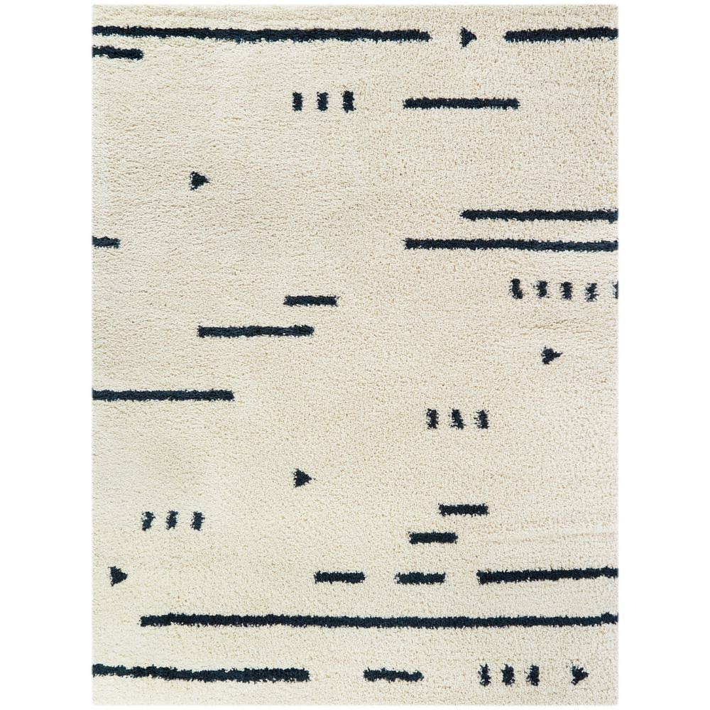 BALTA Dalmas Navy Blue 5 ft. x 7 ft. Modern Shag Area Rug