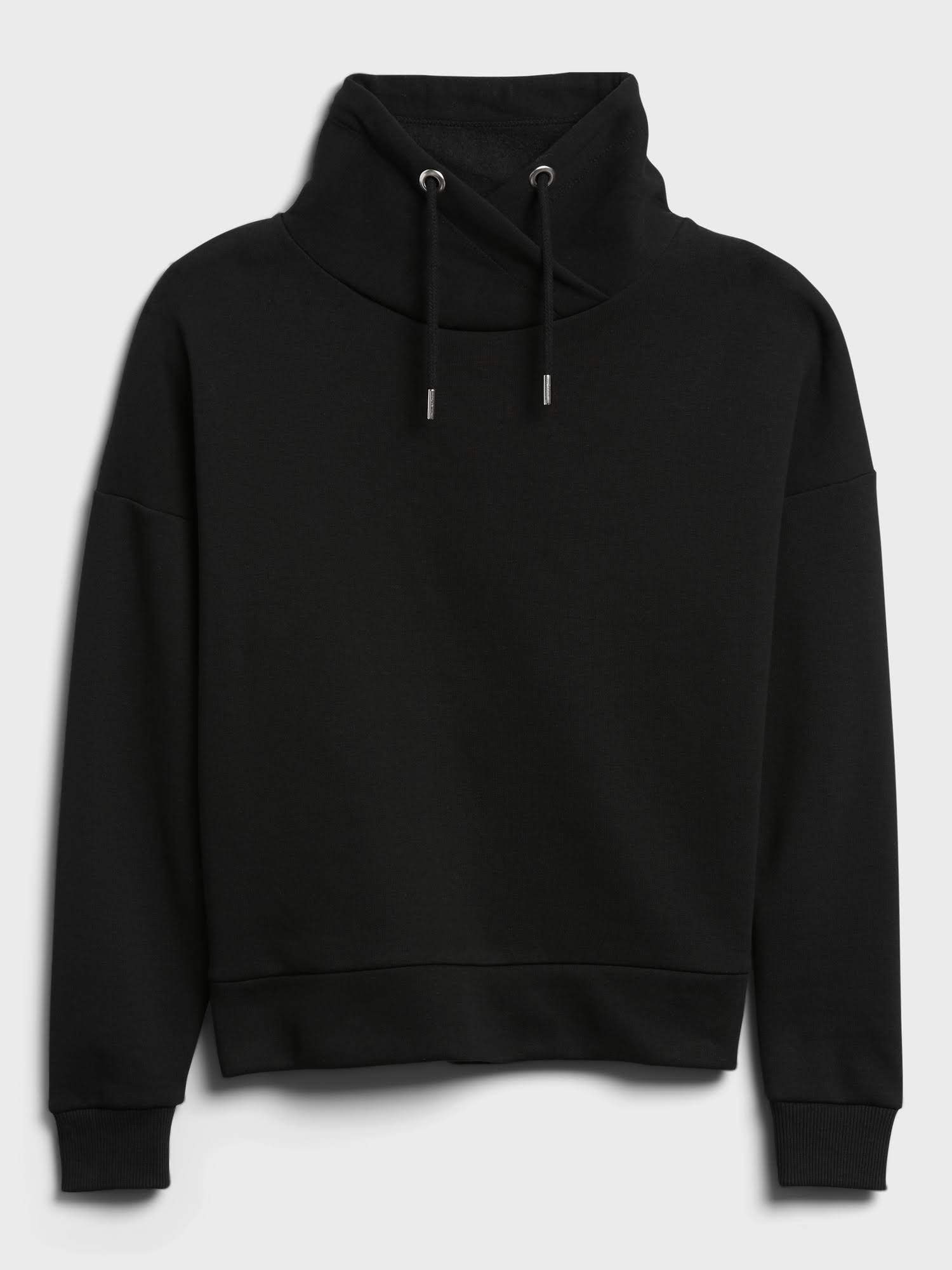 Banana Republic Women's Funnel-Neck Sweatshirt Black Size L