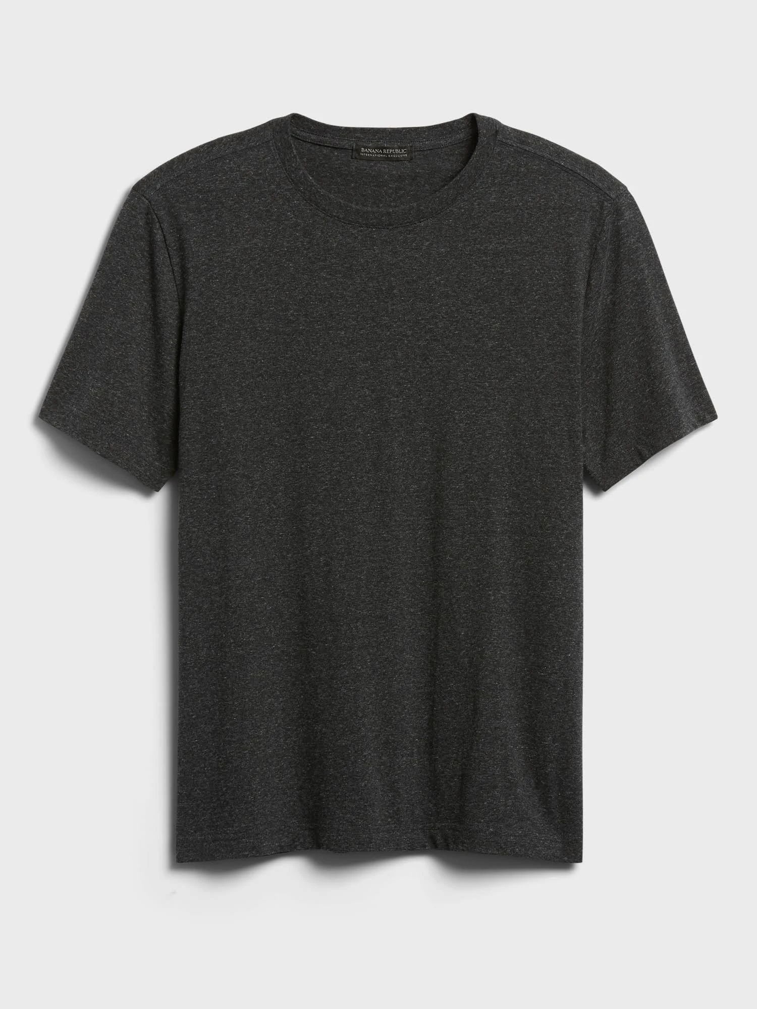 Banana Republic Men's Organic Soft Wash Crew-Neck T-Shirt Gray Texture Tall Size L