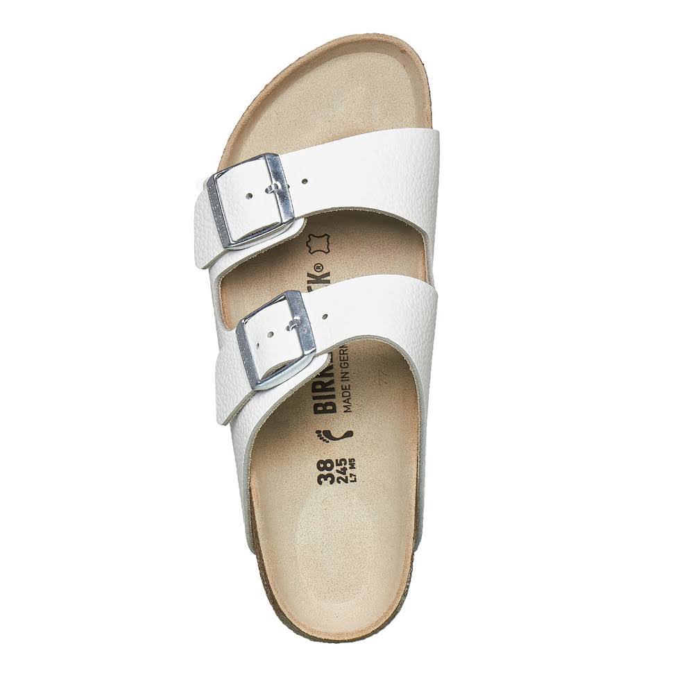 Birkenstock Arizona Smooth Leather Narrow Sandals - White