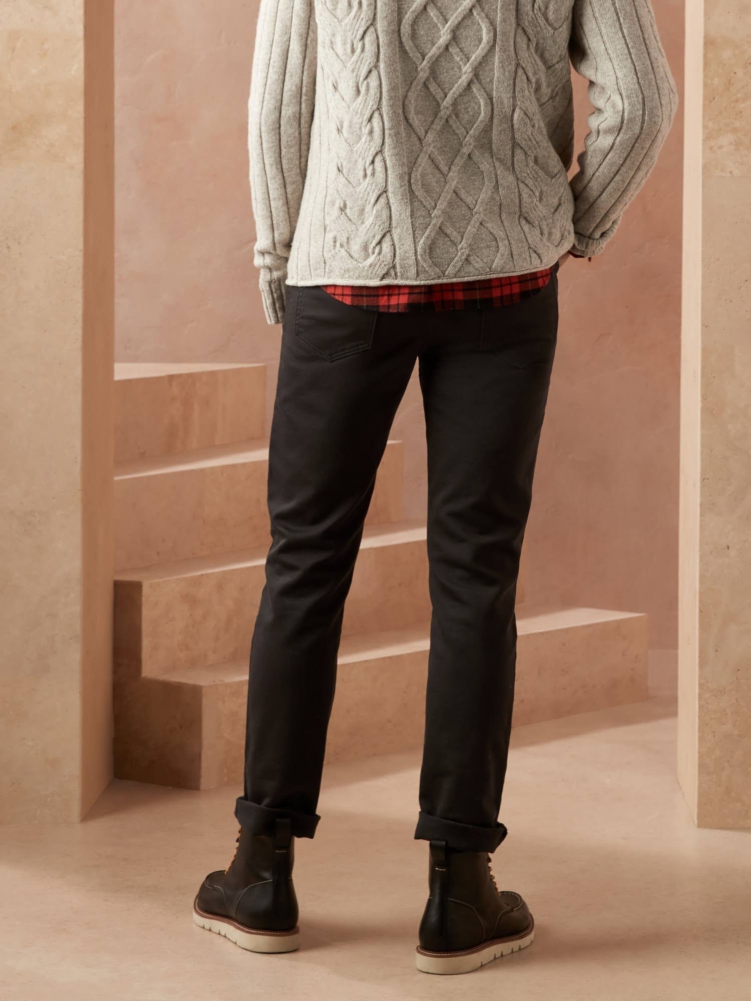 Banana Republic Men's Slim Traveler Pant Asphalt Gray Size 31W 32L