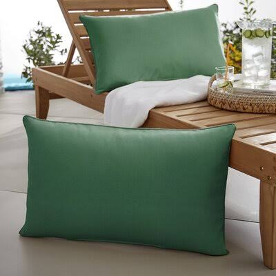 Julio Aruba Rectangular Sunbrella Pillow Cover & Insert Birch Lane Color: Forest Green