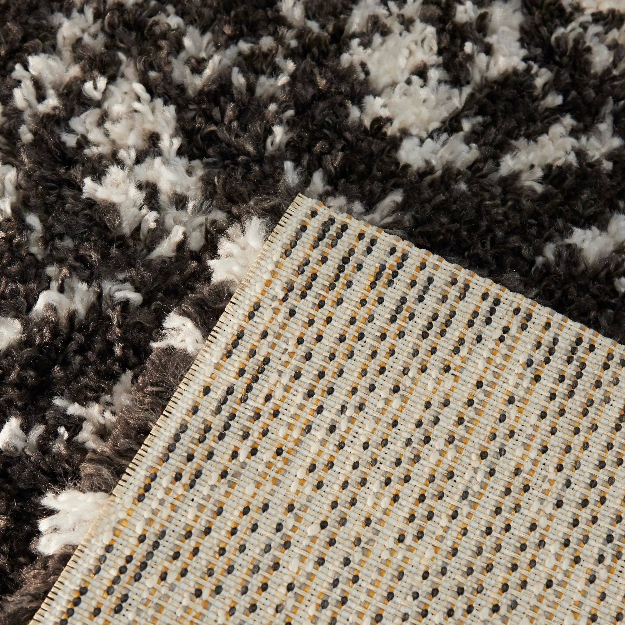 BALTA Dominic Cream/Grey 8 ft. x 10 ft. Moroccan Shag Area Rug