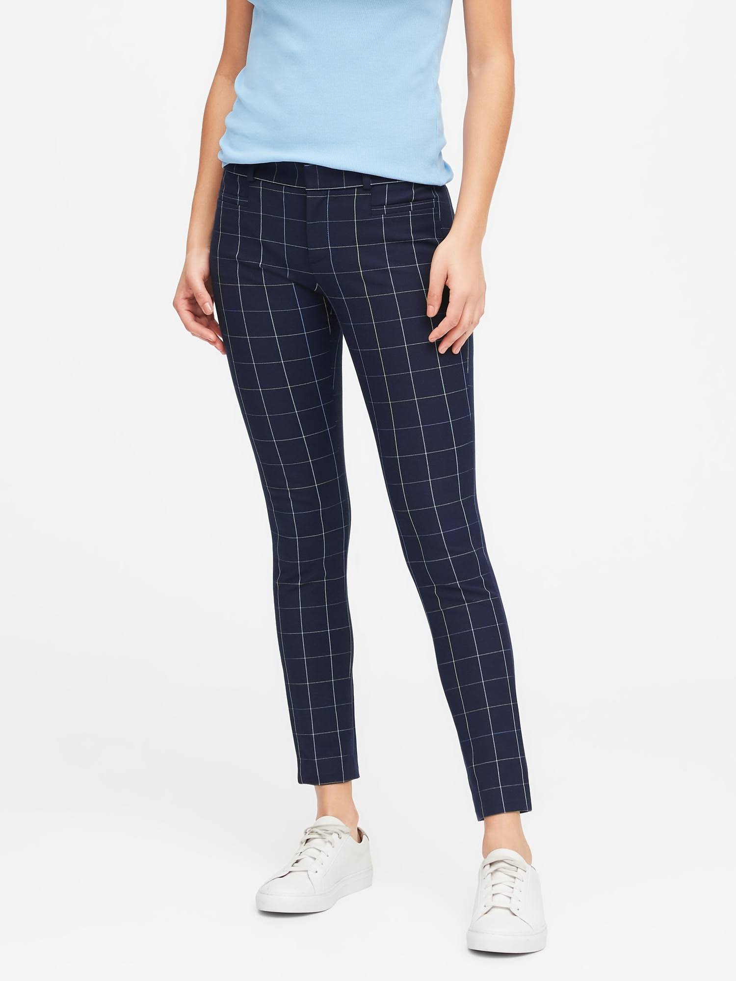 Banana Republic Women's Classic Sloan Skinny-Fit Washable Pant Navy Size 14 Long