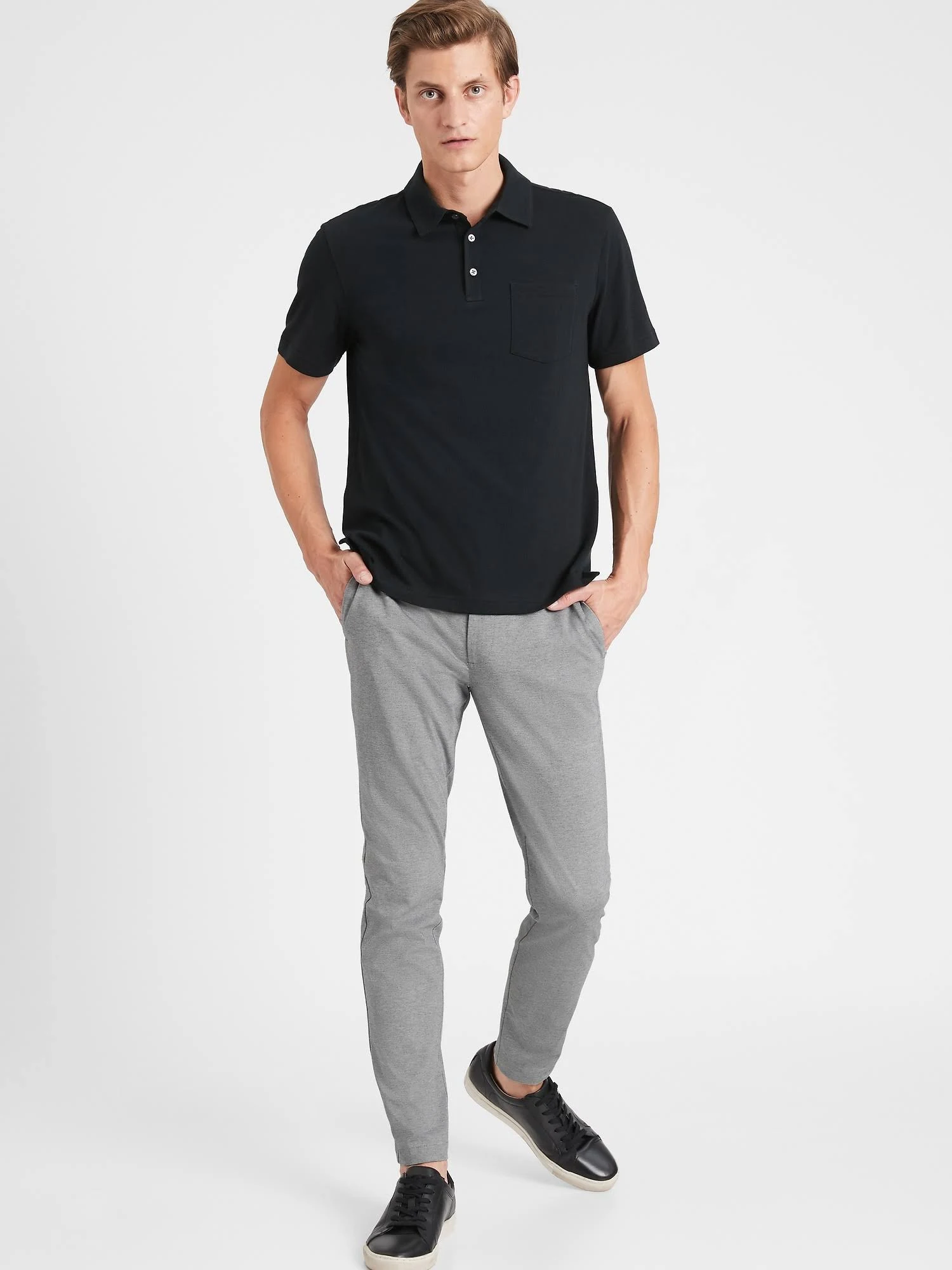 Banana Republic Men's Slim Luxe City Pant with Core Temp Technology Heather Gray Size 30W 30L