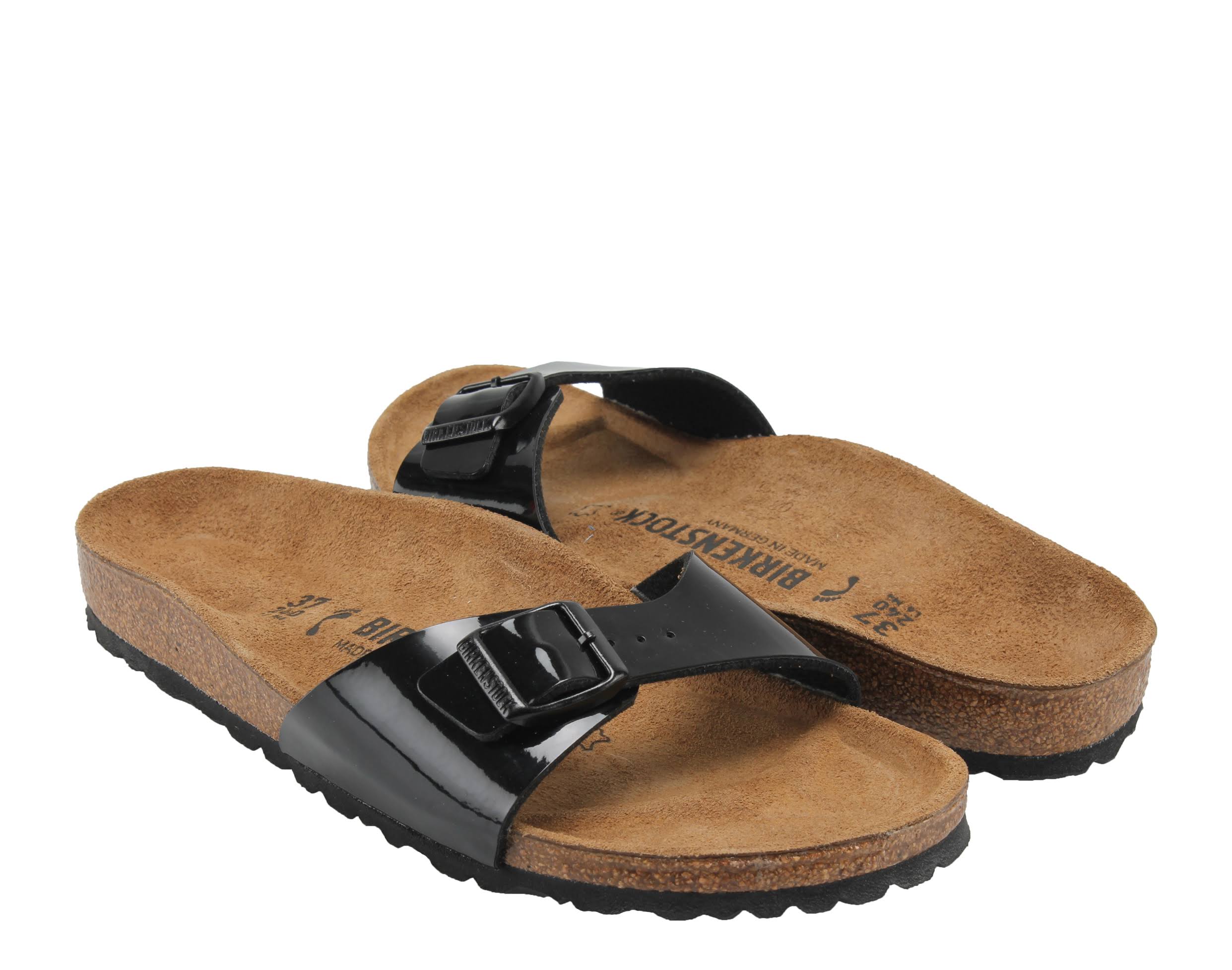 Birkenstock Women's Madrid Black Patent Birko-Flor