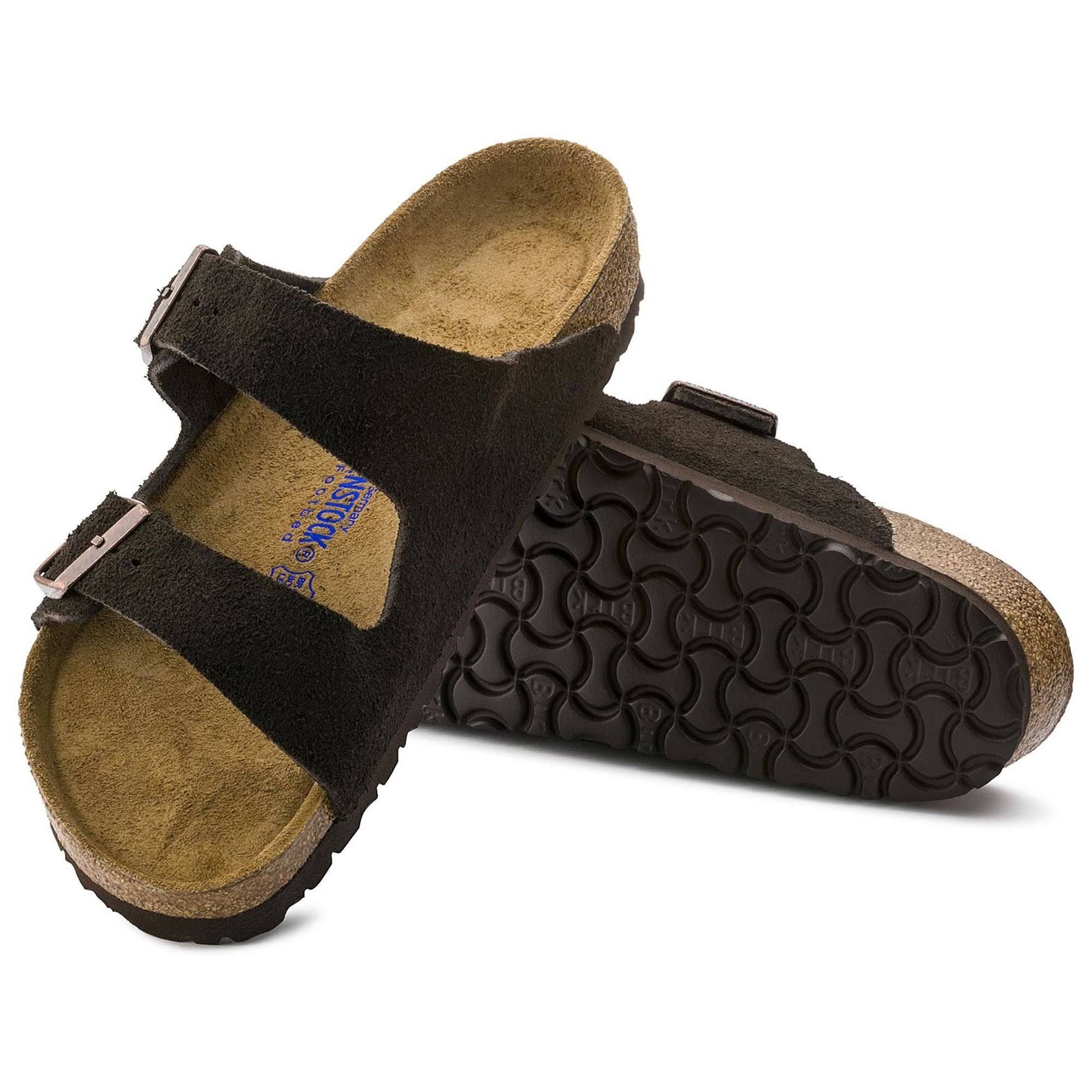 Birkenstock Arizona Soft Footbed - Suede (Unisex) Sandals Mocha Suede : 41 (US Men's 8-8.5 - US Women's 10-10.5) Regular