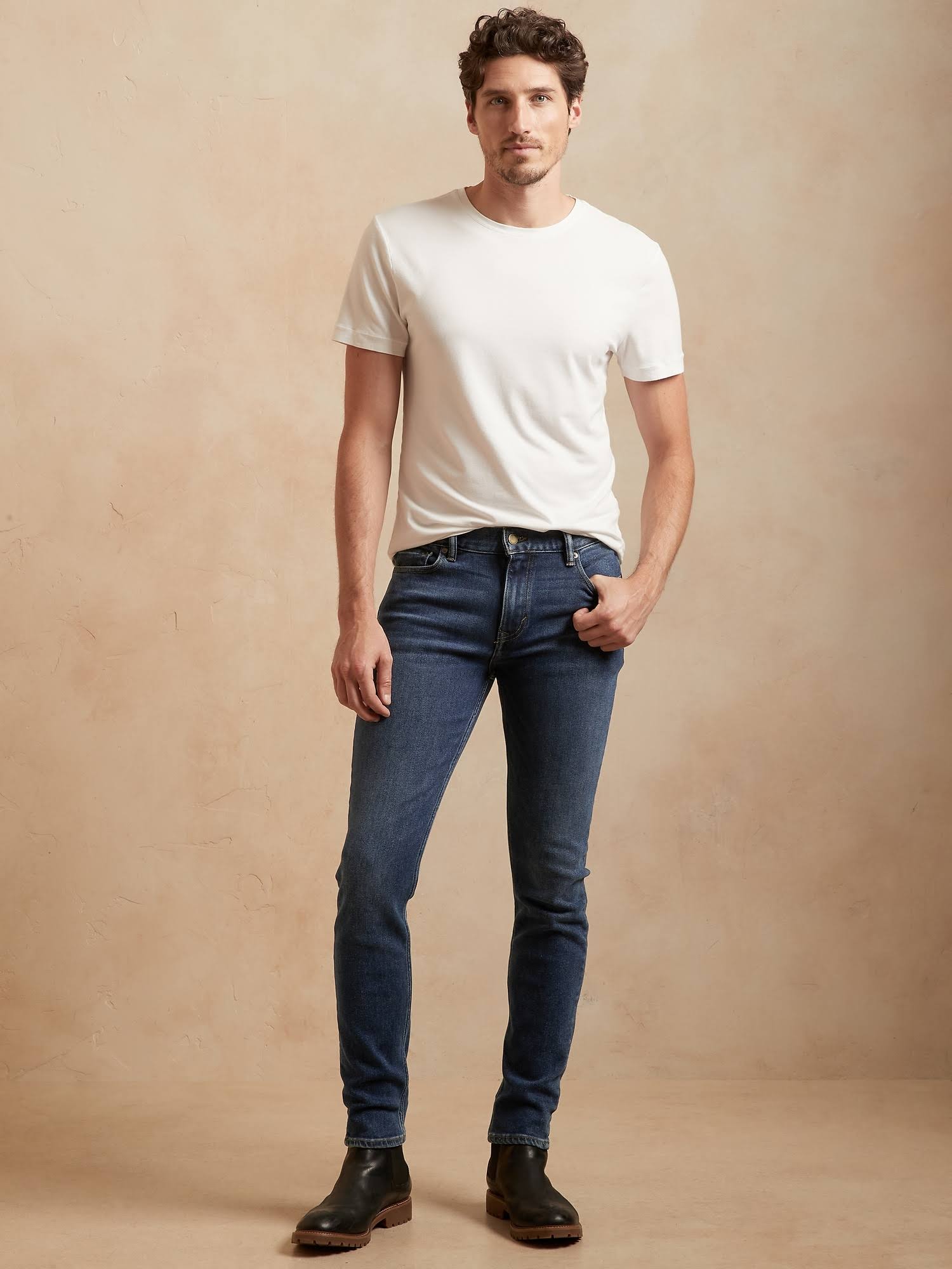 Banana Republic Men's Skinny Legacy Jean Medium Wash Tall Size 32W 36L