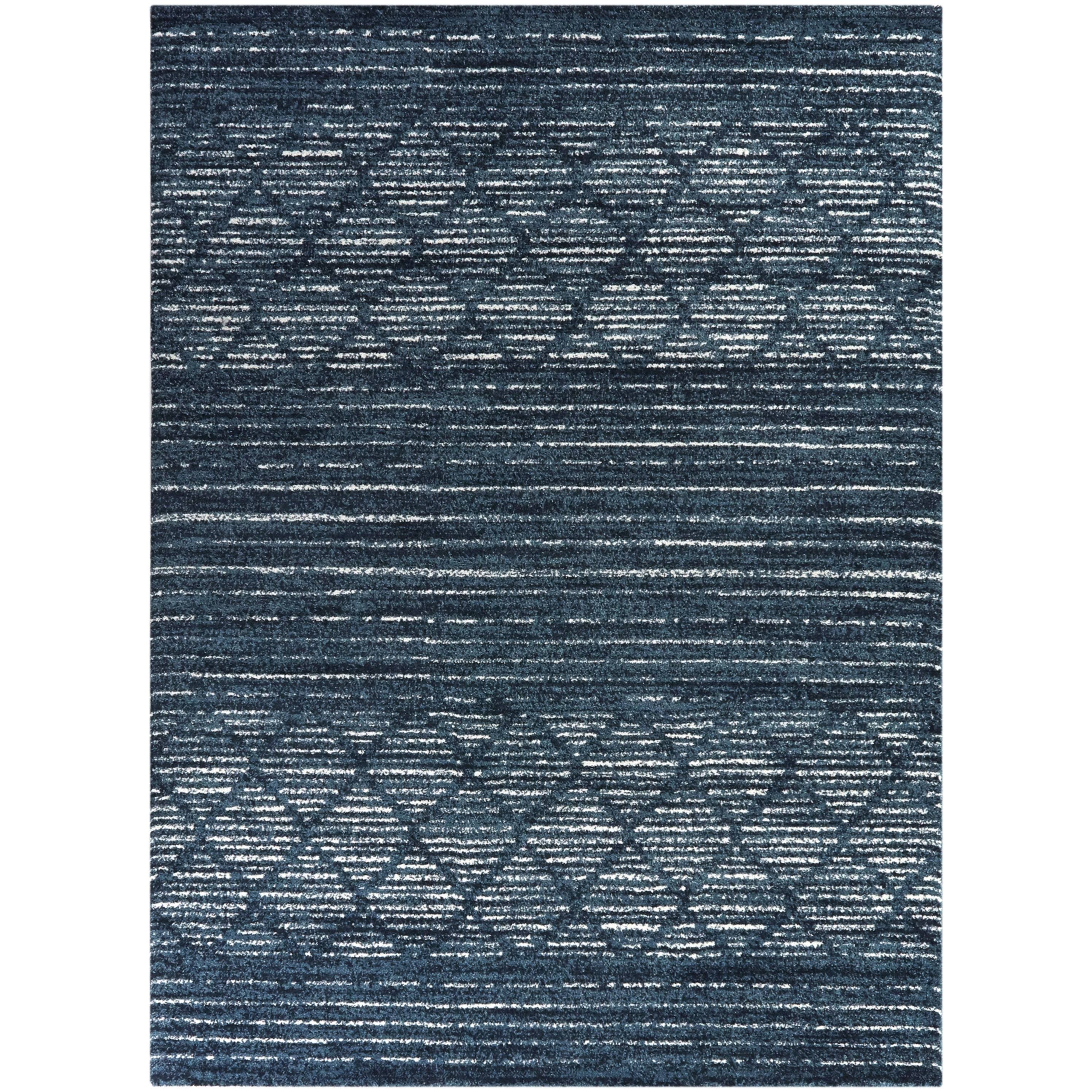 Madera Striped Contemporary Area Rug - 5&3x22 x 7& - Charcoal