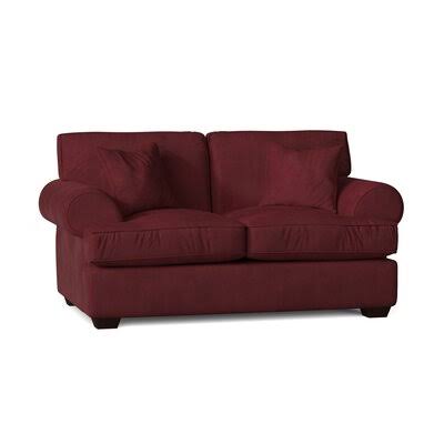 Workington 67x22 Rolled Arm Loveseat Body Fabric: Tina Scarlet