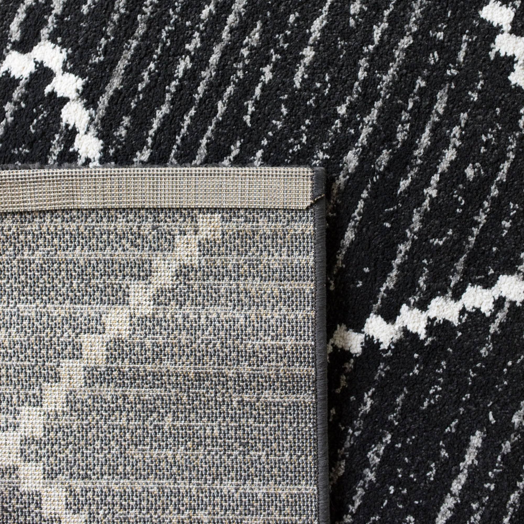 Oscar Geometric Modern Area Rug - 2& x 7& Runner - Off-White