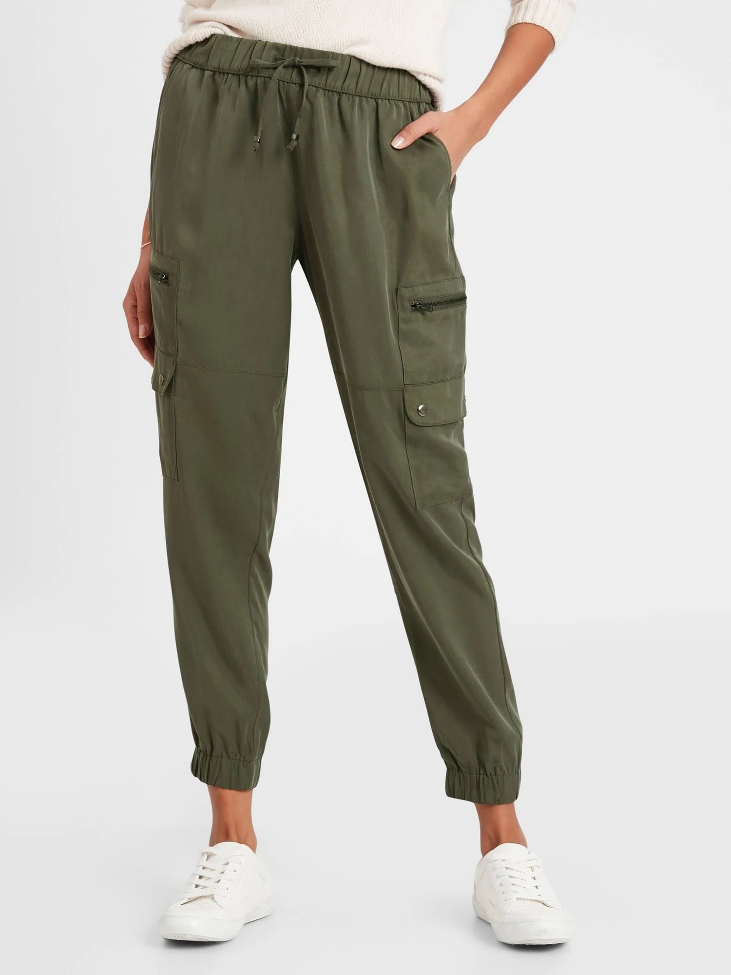 Women's Tencel Soft Cargo Pant Steel Green