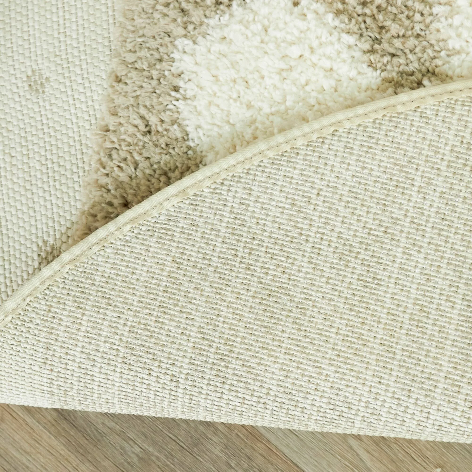 Mod-Tod Polar Bear Round Shag Kids Rug Animal Theme - 3&11x22 Round - Off-White