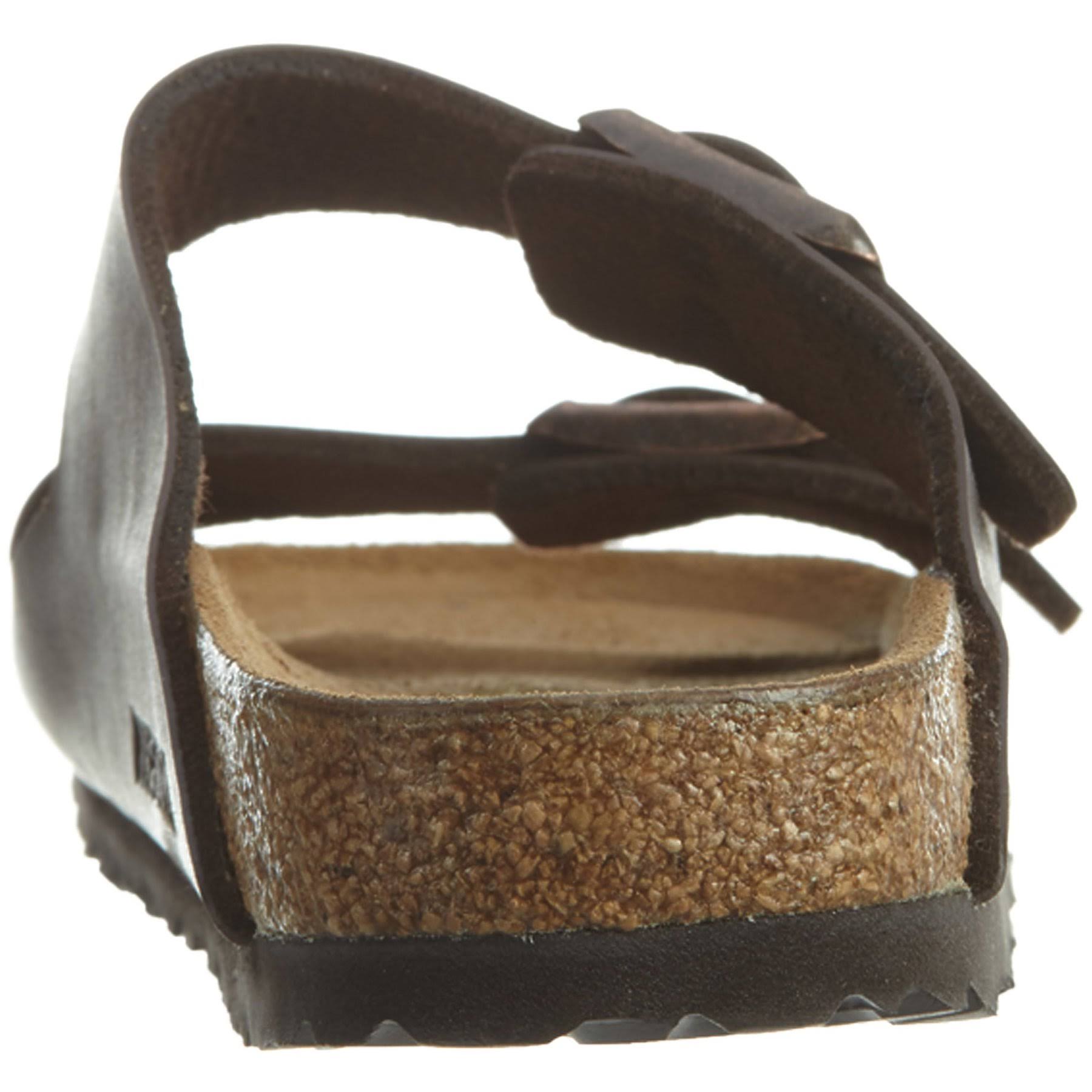 Birkenstock Men's Arizona Birko 2 Band Sandal, Dark Brown, 12