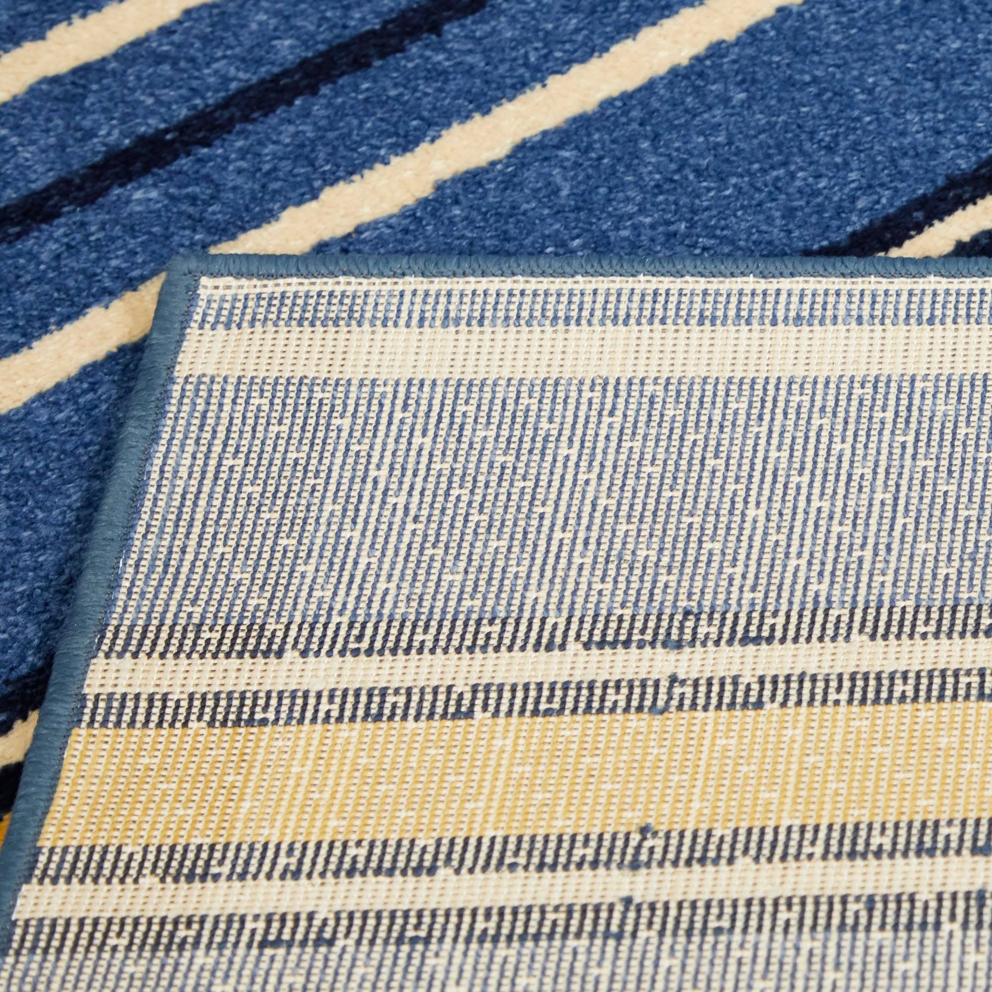 BALTA Aubrey Gold 5 ft. x 7 ft. Classic Stripe Area Rug