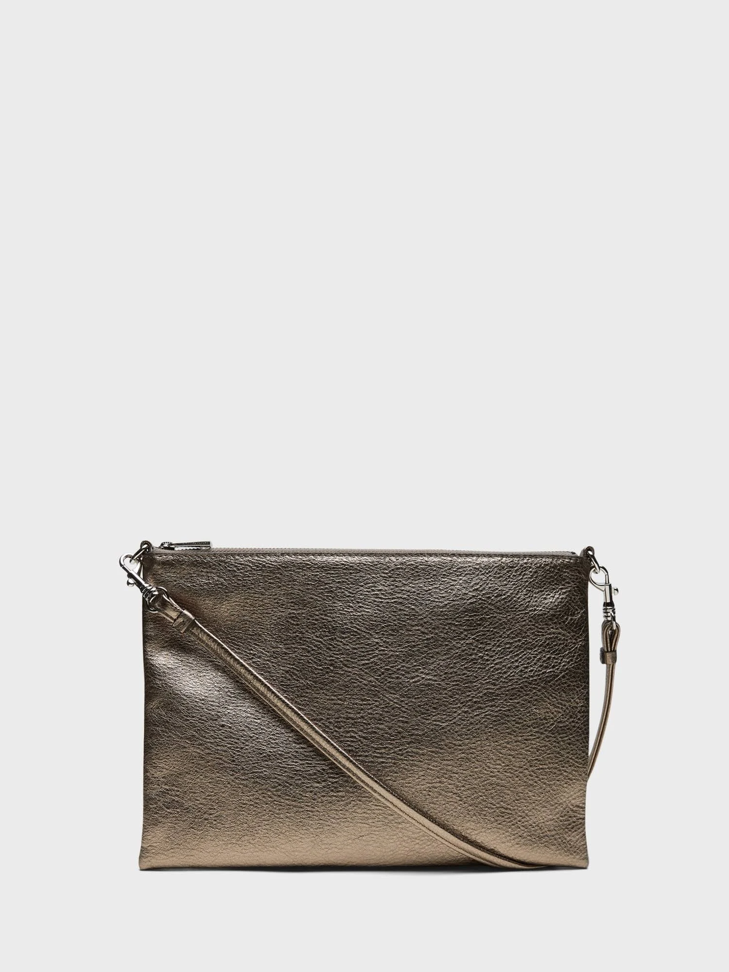 Banana Republic Women's Leather Effortless Crossbody Pewter One Size