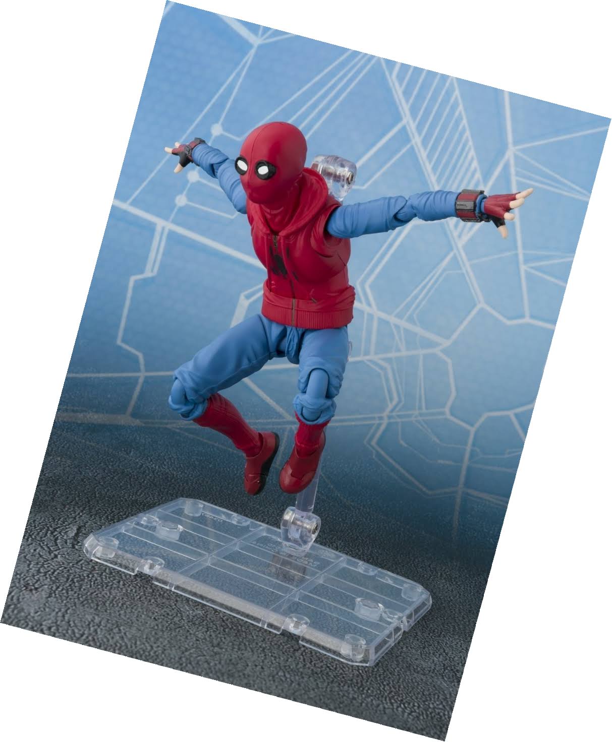 Spider-Man Homecoming: Spider-Man Home Made Suit Ver & Tamashii Option ACT Wall S.H.Figuarts