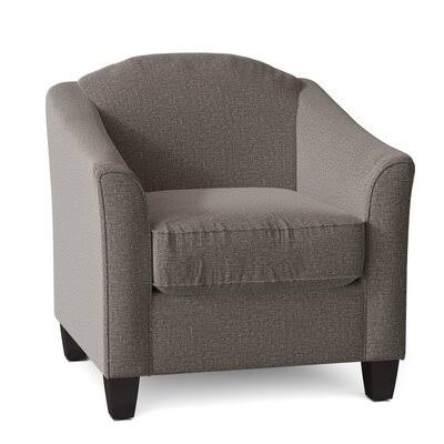 Shakira 34x22 Wide Armchair Birch Lane Body Fabric: Sustain Dursky Charcoal, Leg Color: Black Walnut