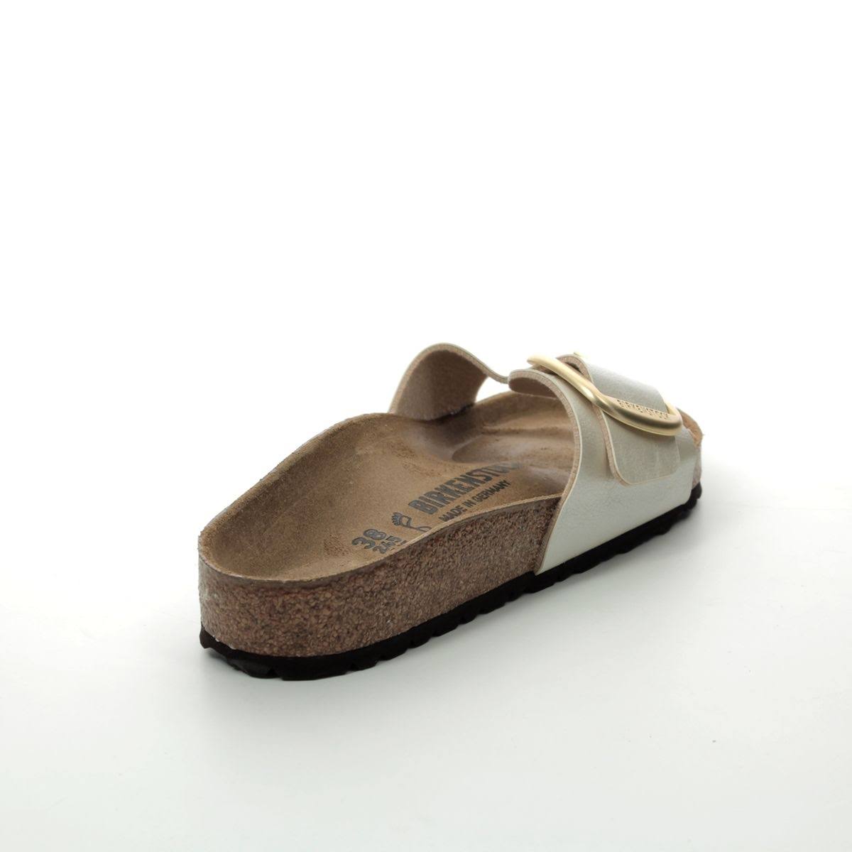 Birkenstock Madrid Buckle Oyster Womens Slide Sandals 1015278