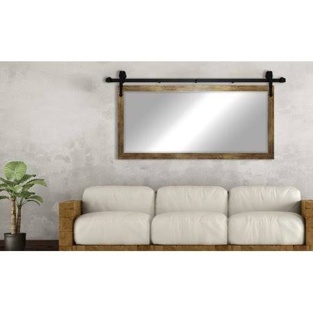 Nicholle Barnwood Beveled Wall Mirror Size: 32x22 H x 66x22 W x 0.75x22 D