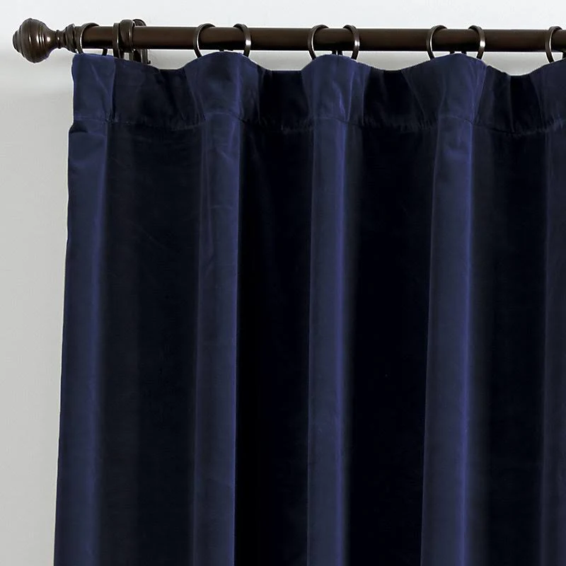Signature Velvet Drapery Panel Ink 84x22 - Ballard Designs