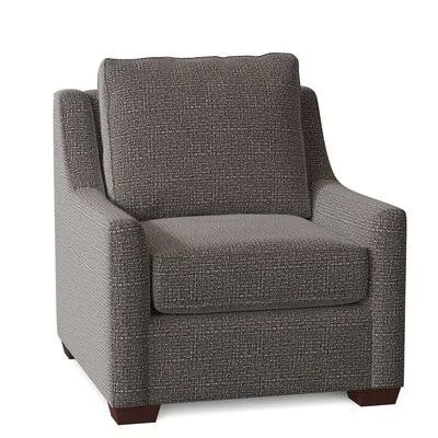 L? A 33x22 Wide Armchair Birch Lane Body Fabric: Yale Charcoal