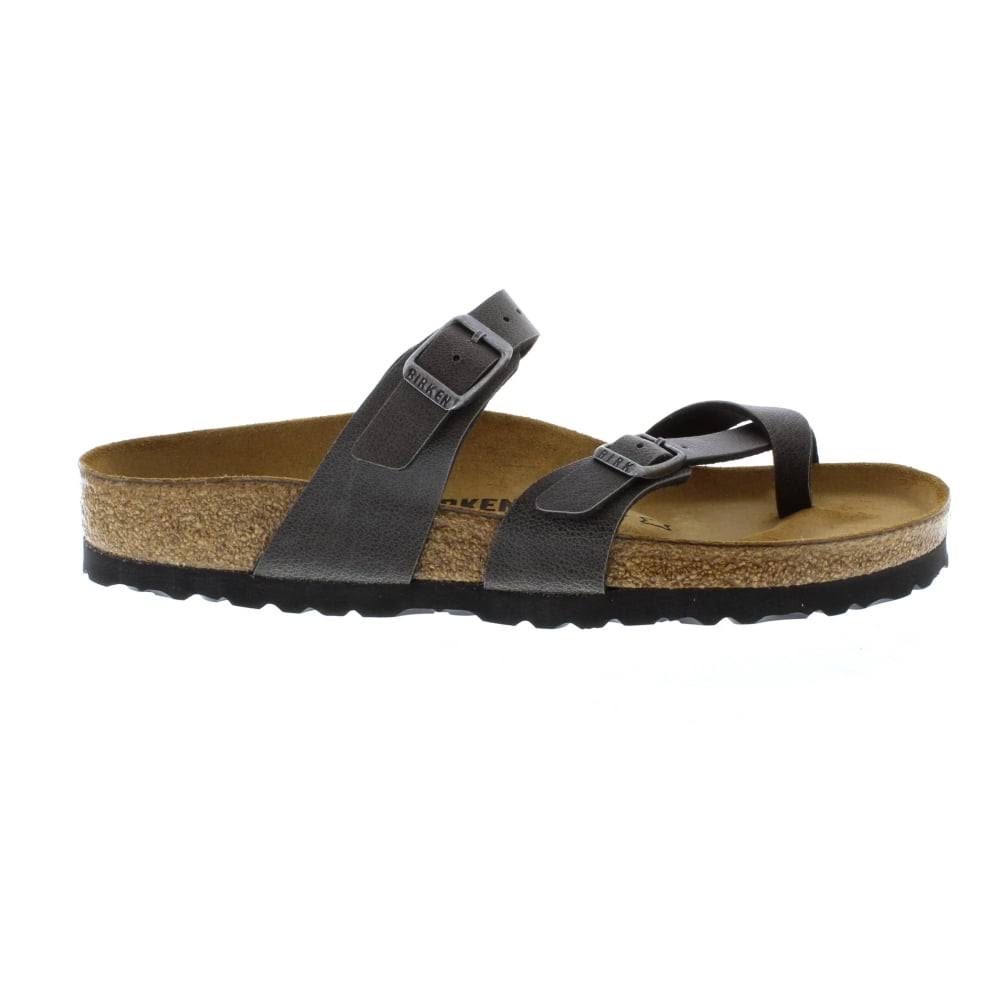 Birkenstock Mayari Birko-Flor Pull Up Anthracite Thong Sandals