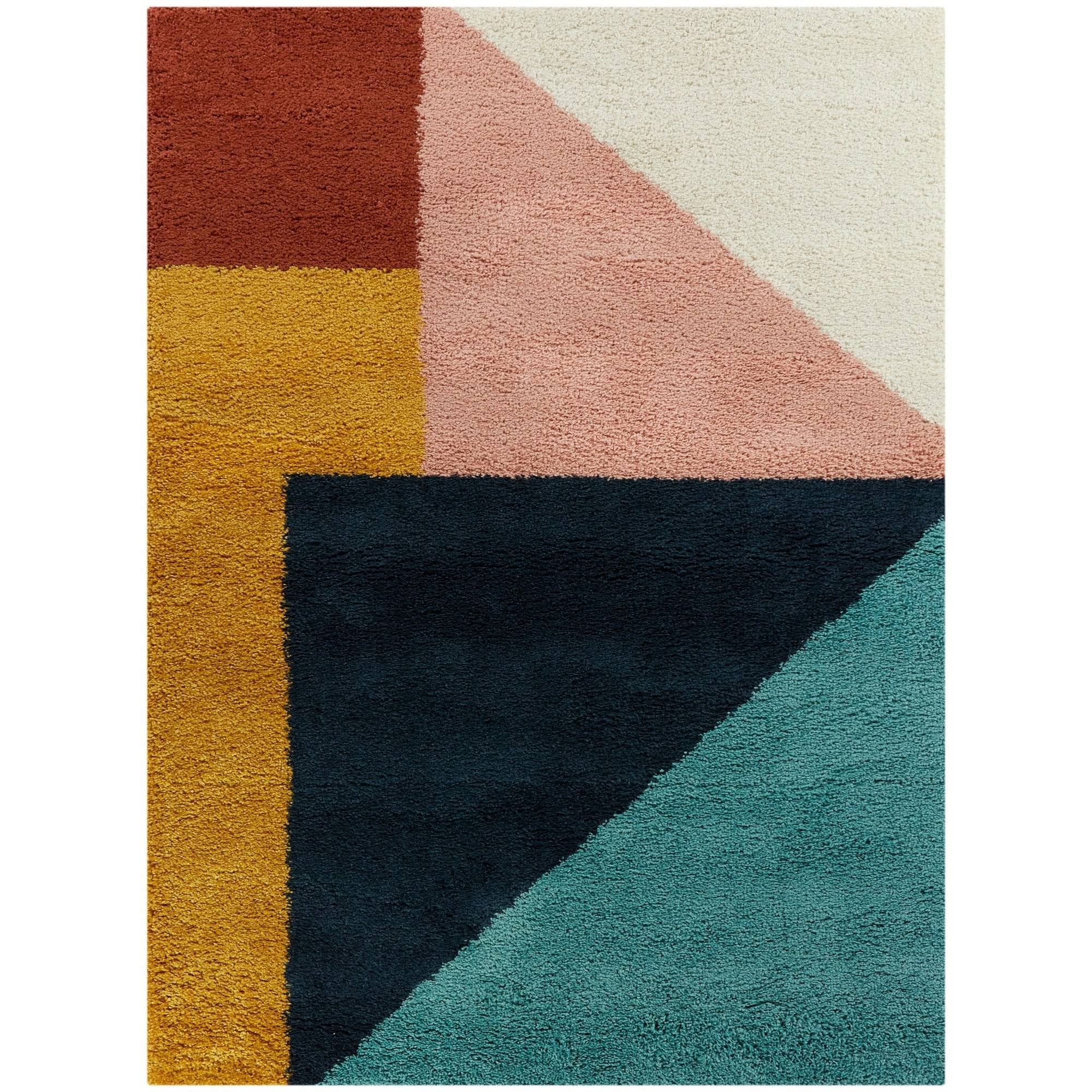 BALTA Jordan Multicolor 5 ft. x 7 ft. Color Block Shag Area Rug