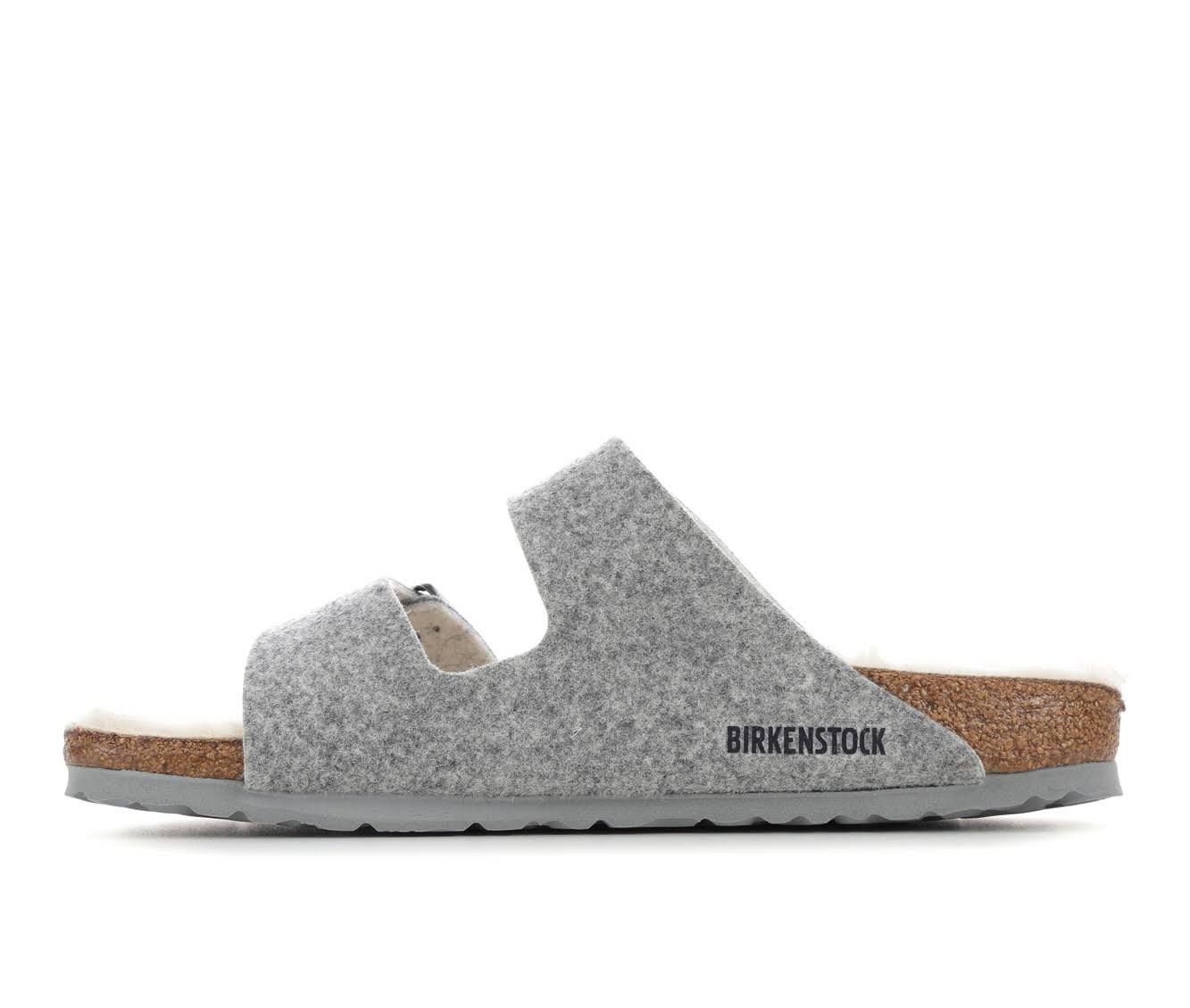 Birkenstock Arizona Wool Sandal Women's, Light Gray, 42