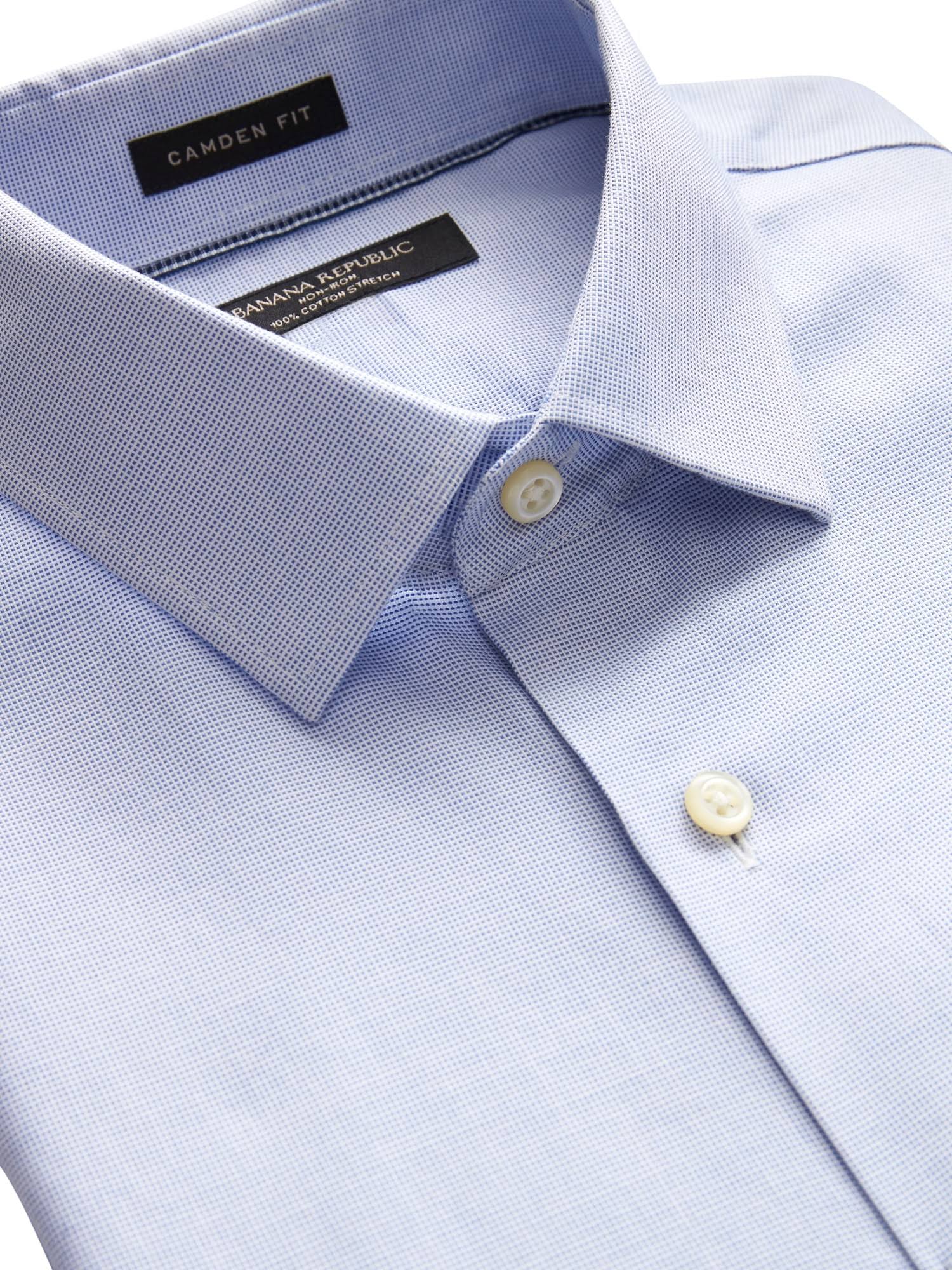 Banana Republic Men's Standard-Fit Non-Iron Dress Shirt Light Blue Size Xs