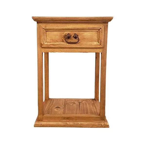 Rustics for Less LT-BUR-12 Tecali Nightstand, Short, Medium