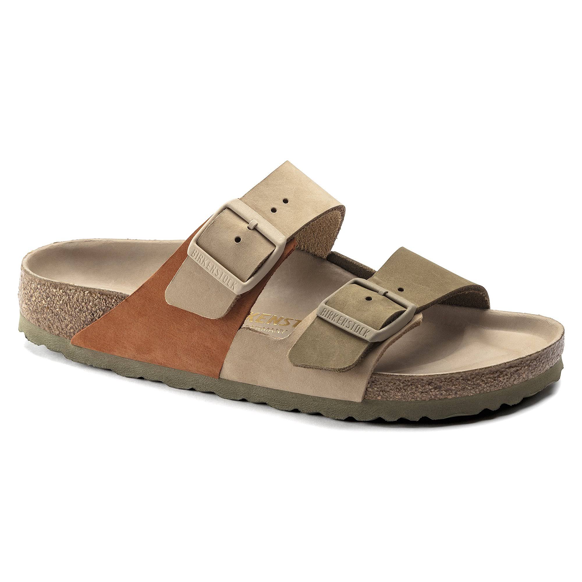 Birkenstock Arizona Split Hex Women's Shoes Sandcastle/Faded Khaki Nubuck : 40 (US Women's 9-9.5) Narrow