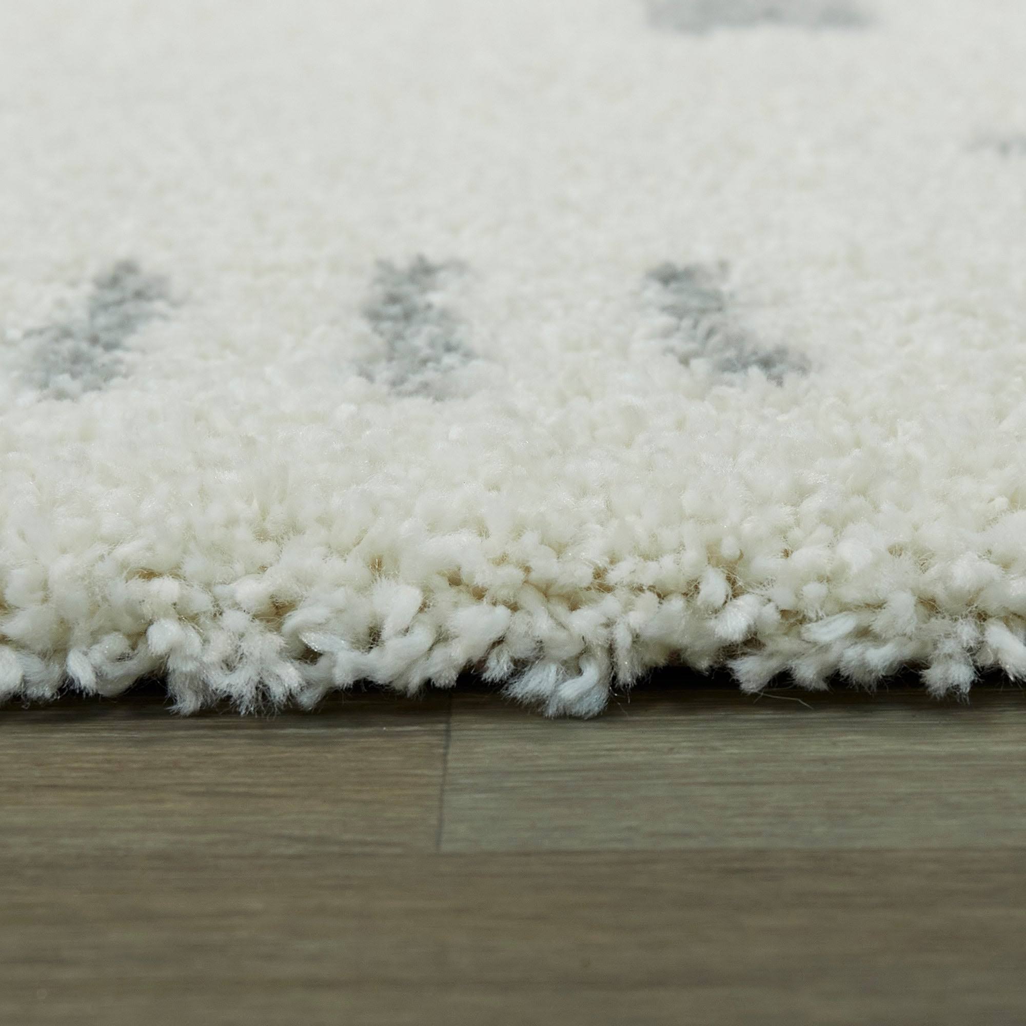 BALTA Rupa White/Pink 9 ft. x 12 ft. Modern Shag Area Rug