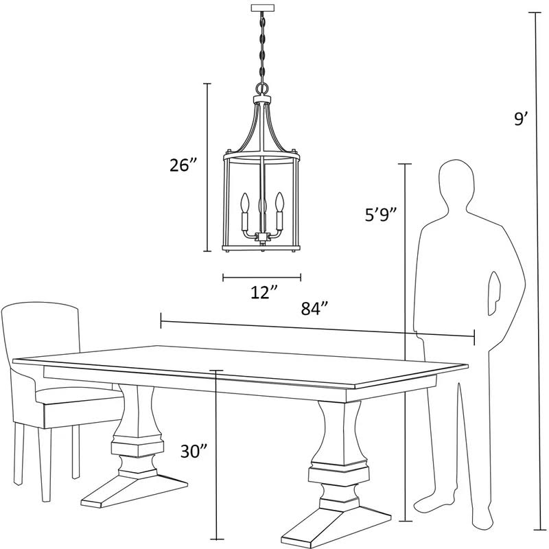 Aadhya 3 - Light Lantern Cylinder Pendant Finish: English Bronze