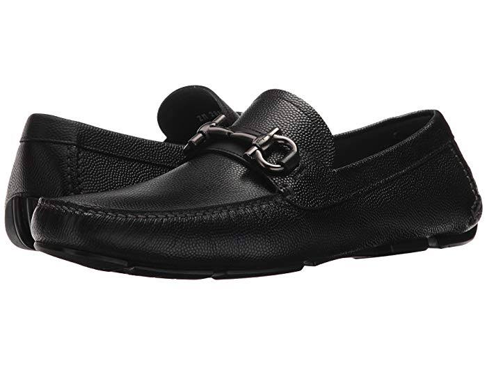 Salvatore Ferragamo Parigi Gancini Bit Leather Driver, 10.5 / Black