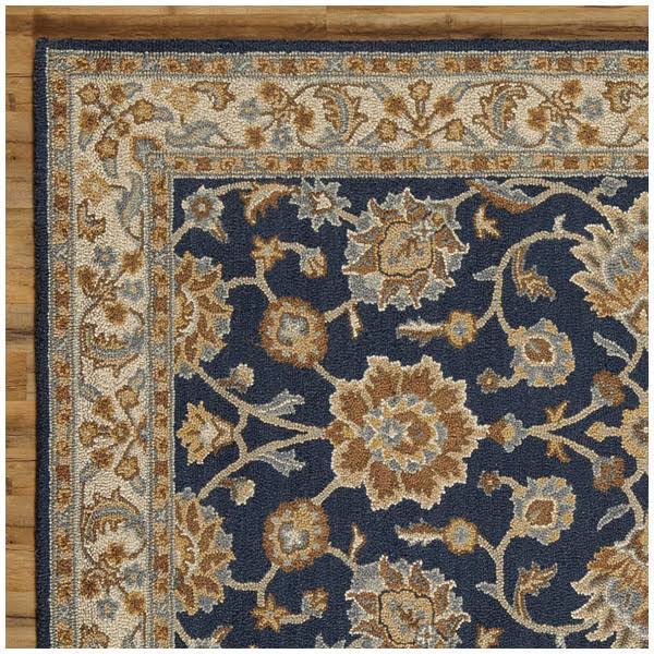 Oriental Handmade Tufted Wool Blue Area Rug Birch Lane Rug Size: Rectangle 5& x 8&