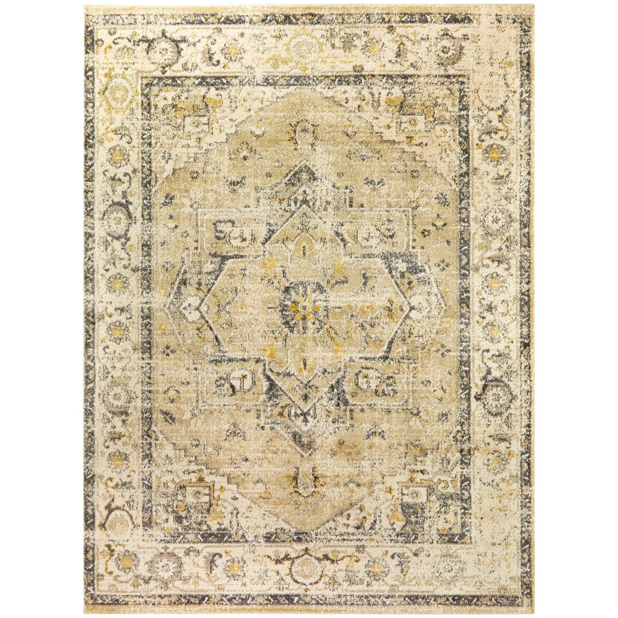 BALTA Nora Beige 5 ft. x 7 ft. Vintage Persian Area Rug