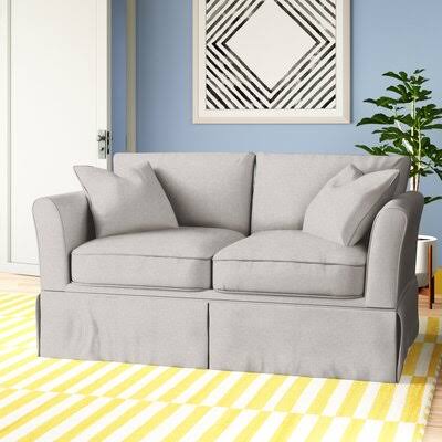 Lovie 63x22 Flared Arm Loveseat Birch Lane Body Fabric: Sustain Dursky Ivory