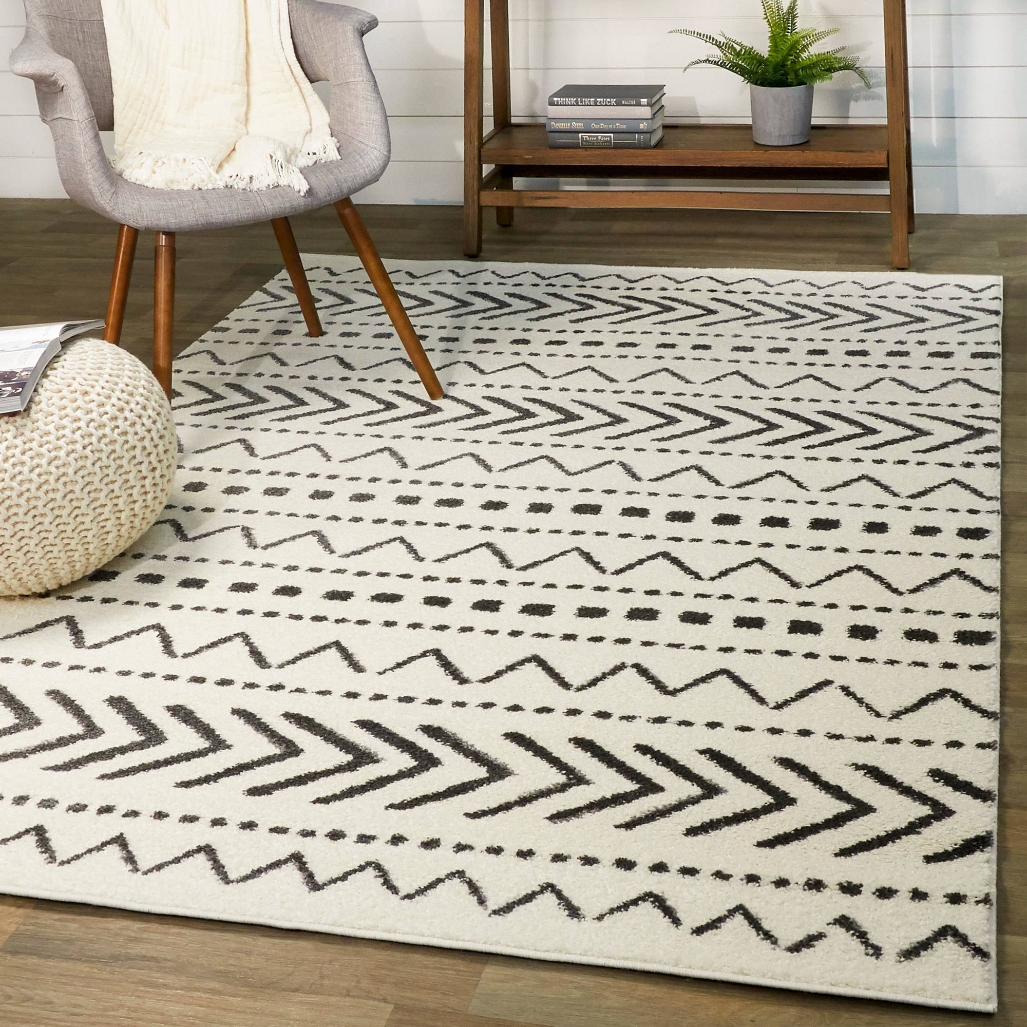 Balta Adebayo Cream 8 ft. x 10 ft. Moroccan Area Rug, Ivory