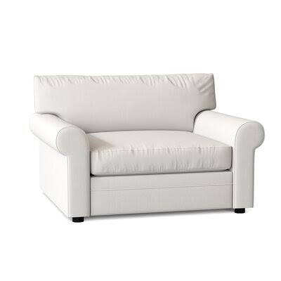 Newton 49x22 Wide Armchair Birch Lane Body Fabric: Classic Bleach White