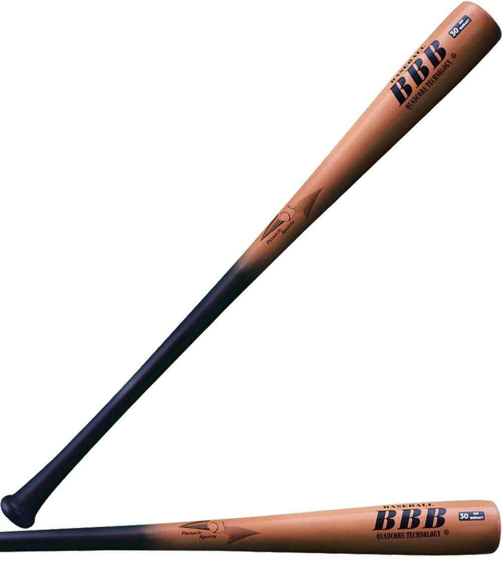BamBooBat Bamboo Wood Baseball Bat: HGBB30D Brown/Black Adult