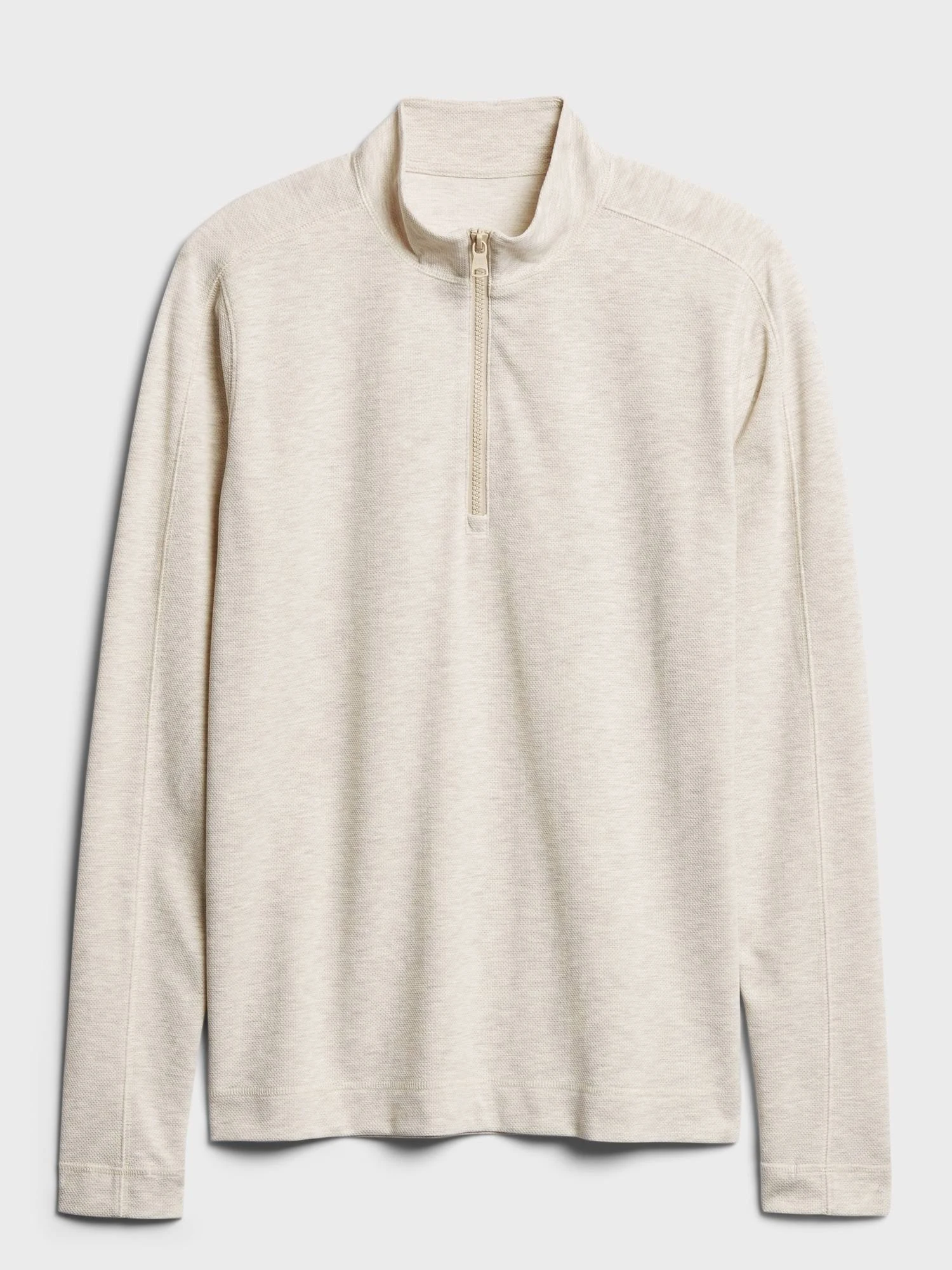 Banana Republic Men's Core Temp Mesh Half-Zip T-Shirt Oatmeal Size L
